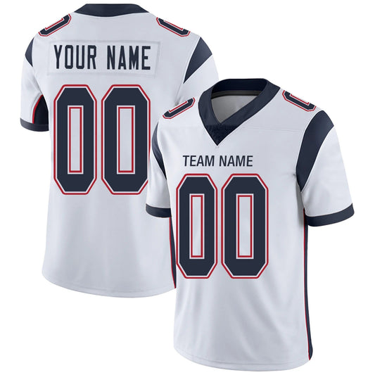 Custom NE.Patriots White Personalized Design Number for Men Women Youth and Your Own Name Footbal Jerseys