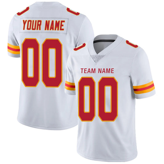 Custom KC.Chiefs White Personalized Design Number for Men Women Youth and Your Own Name Footbal Jerseys