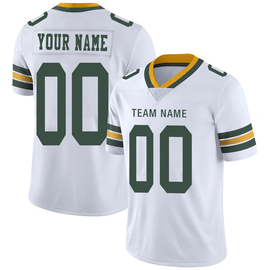 Custom GB.Packers White Personalized Design Number for Men Women Youth and Your Own Name Footbal Jerseys