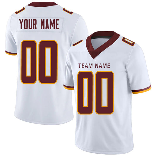 Custom W.Football Team White Personalized Design Number for Men Women Youth and Your Own Name Footbal Jerseys