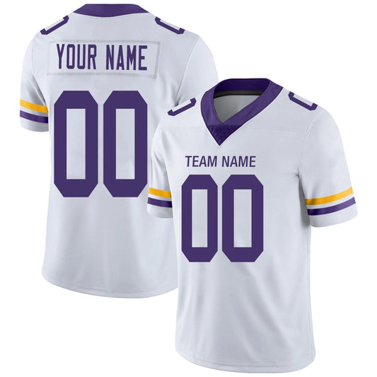 Custom MN.Vikings White Personalized Design Number for Men Women Youth and Your Own Name Footbal Jerseys