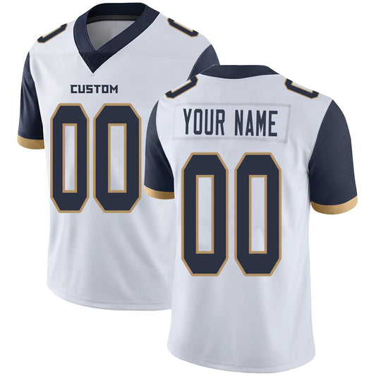 Custom LA.Rams White Personalized Design Number for Men Women Youth and Your Own Name Footbal Jerseys