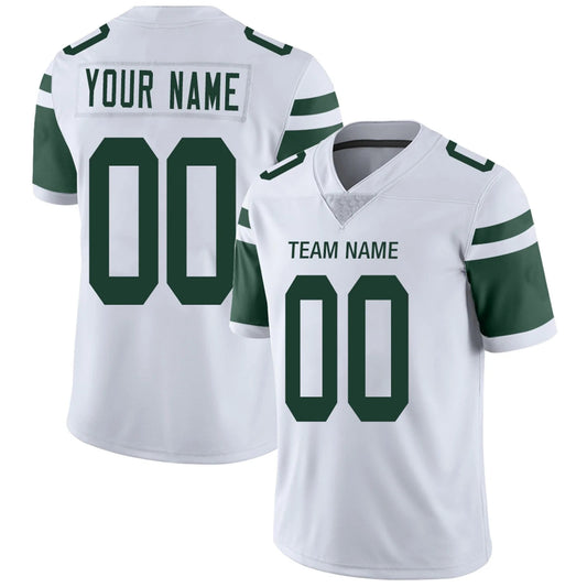Custom NY.Jets White Personalized Design Number for Men Women Youth and Your Own Name Footbal Jerseys