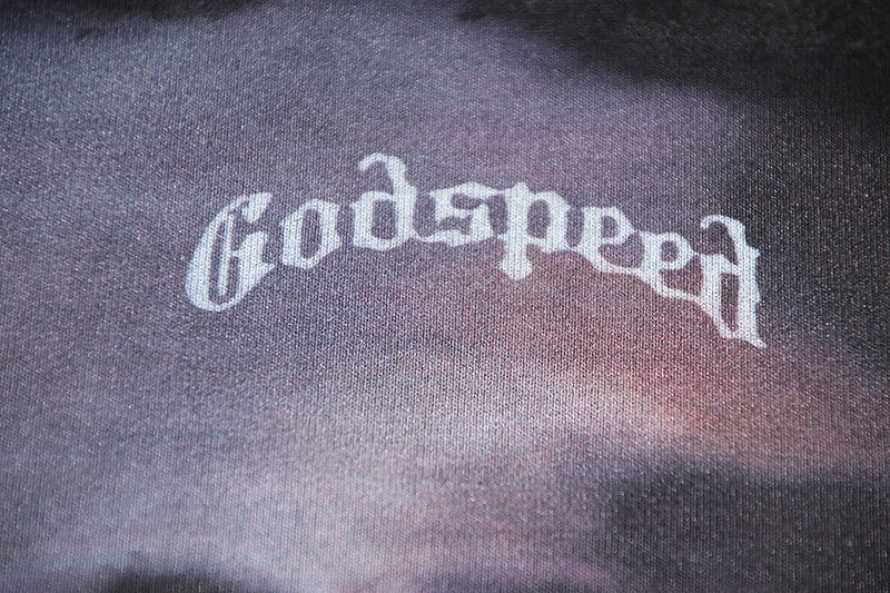 American High Street Godspeed Retro Printed Unisex Trendy Loose Hoodie