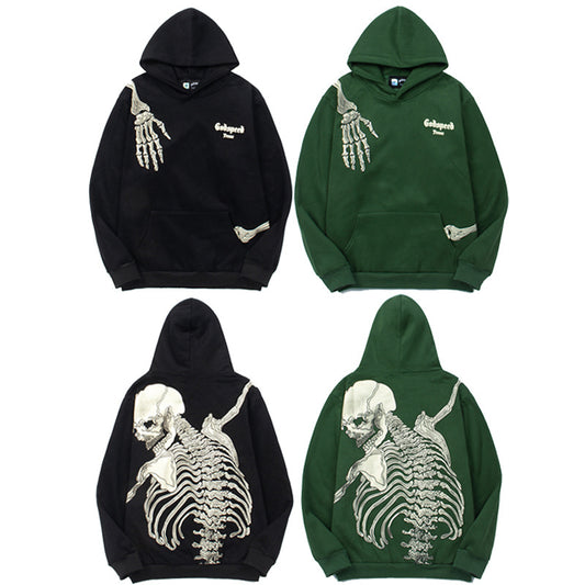 American High Street Godspeed Retro Printed Unisex Trendy Loose Hoodie